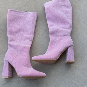 🩷moving sale🩷 
Sparkly Pink Boots
